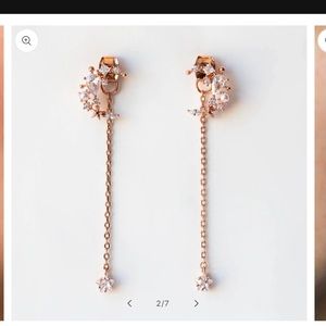 Moonlight dangle rose gold earrings